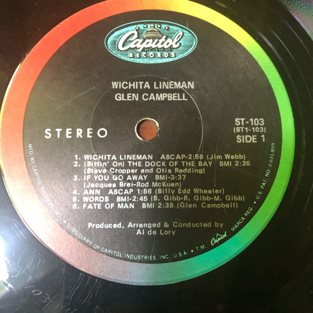 Glen Campbell Wichita Lineman LP - Picture 4 of 6